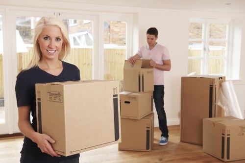 Flat removals in Deptford with moving boxes and apartment access