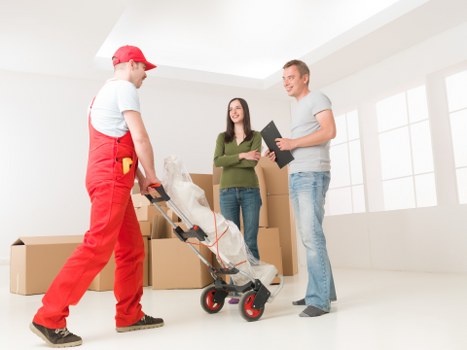 Prepared boxes and household items for a Deptford small move