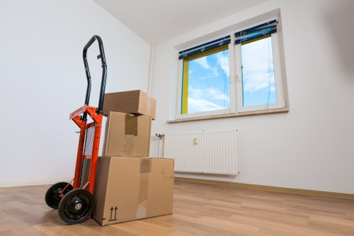 Organised office filing and storage area in Deptford